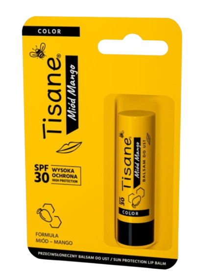 Tisane Color, balsam do ust, miód-mango, SPF 30, 1 szt.