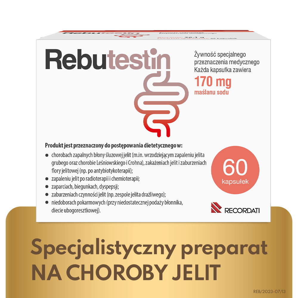 Rebutestin , kapsułki wspomagające w zaparciach, 60 szt.