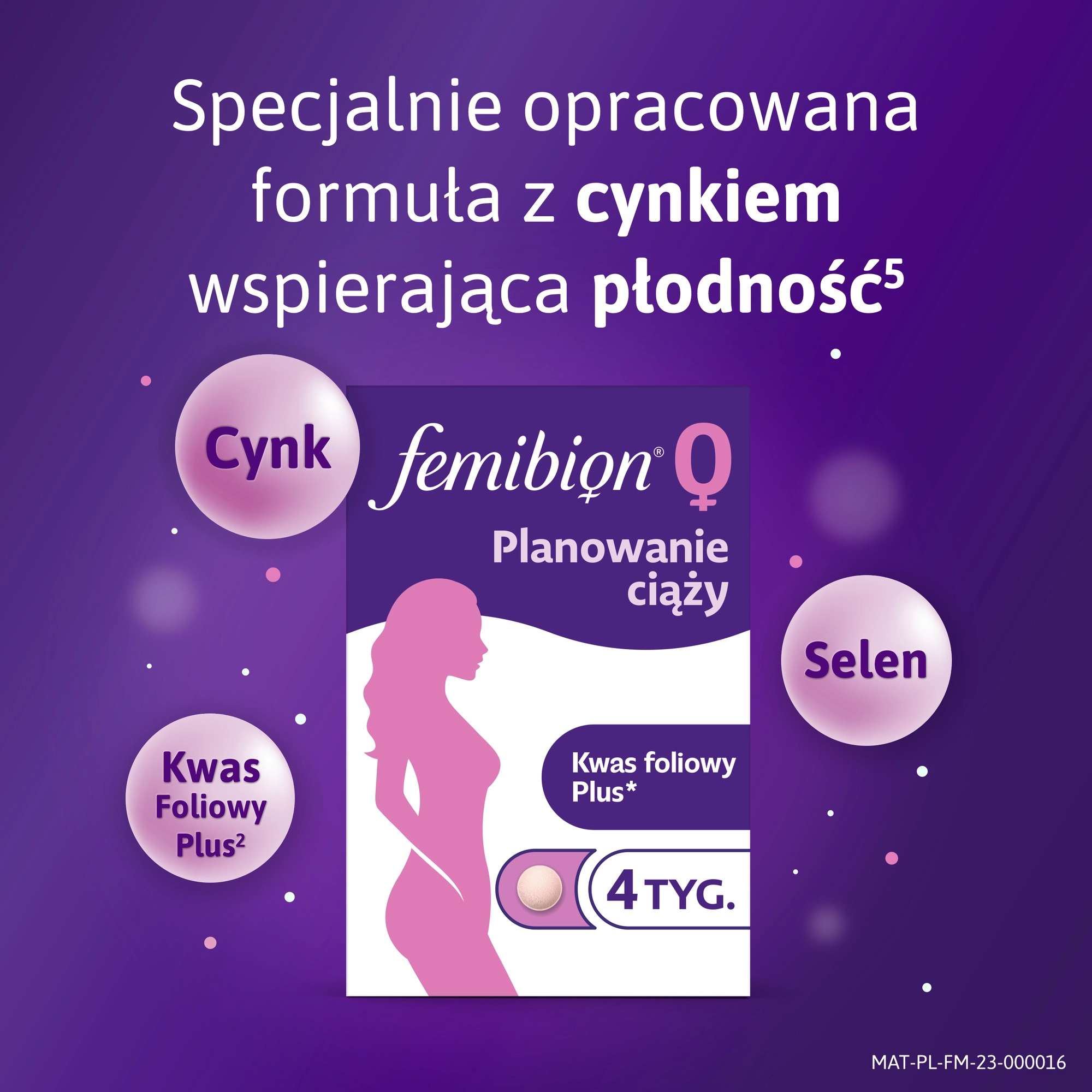 Femibion® 0 Planowanie ciąży, kwas foliowy plus², 28 tabletek