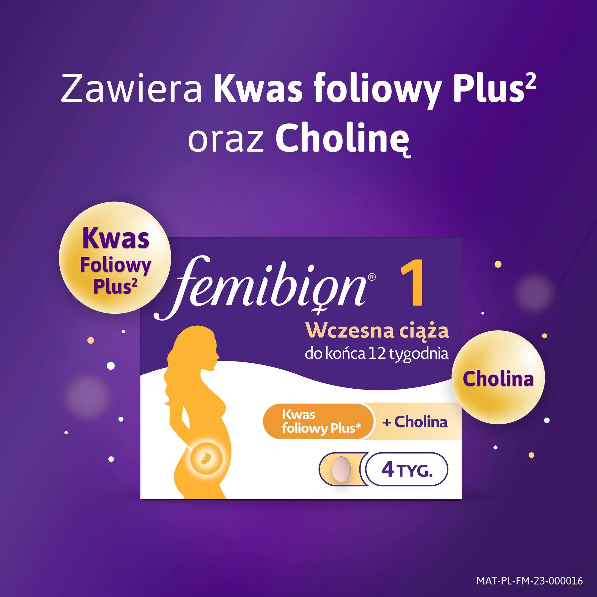 Femibion® 1 Wczesna ciąża, kwas foliowy plus, 28 tabletek