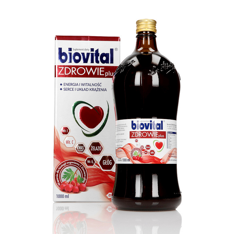 Biovital Zdrowie Plus, płyn ze składnikami wspierającymi energię i witalność, 1000 ml
