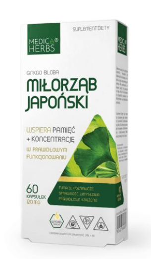Medica Herbs, miłorząb japoński, 60 kaps.