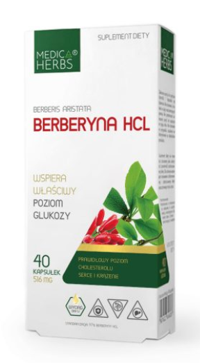 Medica Herbs berberyna HCL, 40 kaps.