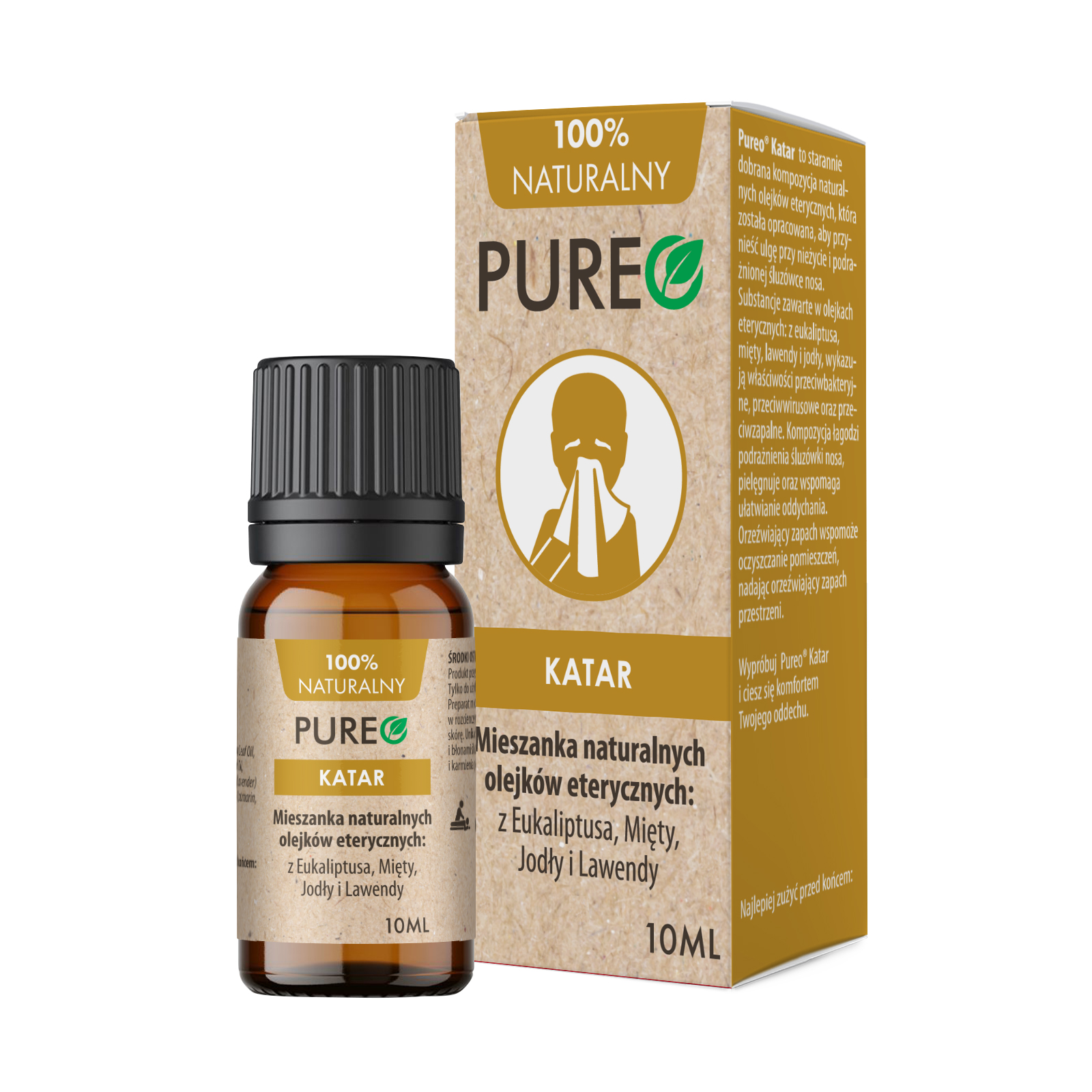 PUREO  Katar, mieszanka naturalnych olejków eterycznych, 10 ml