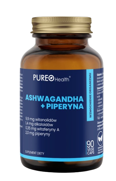 Pureo Health Ashwagandha + Piperyna, 90 kapsułek