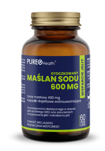 Pureo Health Maślan Sodu 600 mg, 60 kapsułek dojelitowych