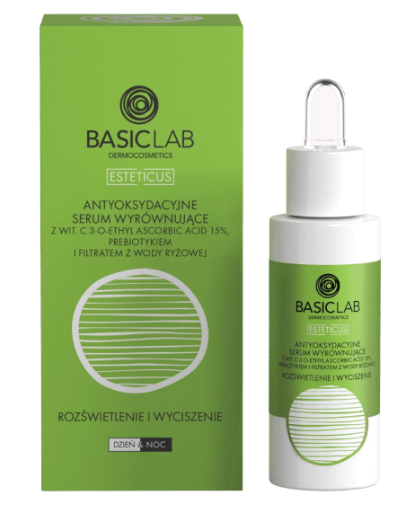 BasicLab antyoksydacyjne serum wyrównujące z wit. C 15%, 30 ml
