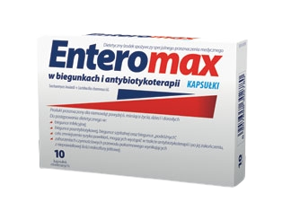 Entromax kapsułki ze składnikami wspomagającymi postępowanie dietetyczne podczas biegunki, 10 szt.