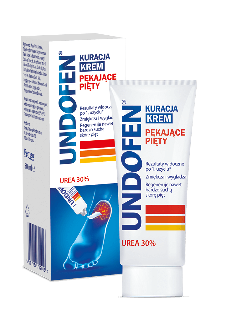Undofen Kuracja pękające pięty, krem regenerujący suchą skórę pięt, 50 ml