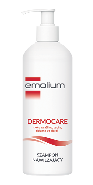Emolium Dermocare, szampon nawilżający do skóry wrażliwej, suchej, skłonnej do alergii, 200 ml