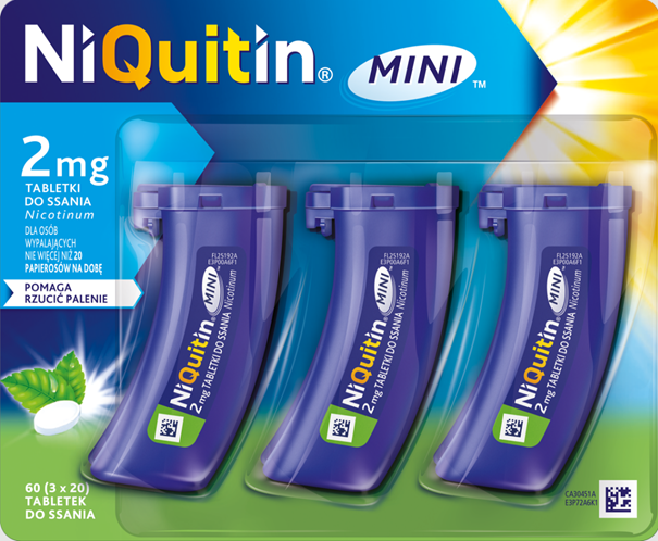Niquitin Mini 2 Mg tabletki do ssania, 3 x 20 szt.