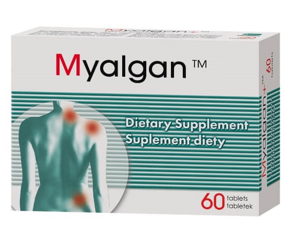 Myalgan, tabletki ze składnikami na objawy niezapalnej choroby reumatologicznej, 60 szt.