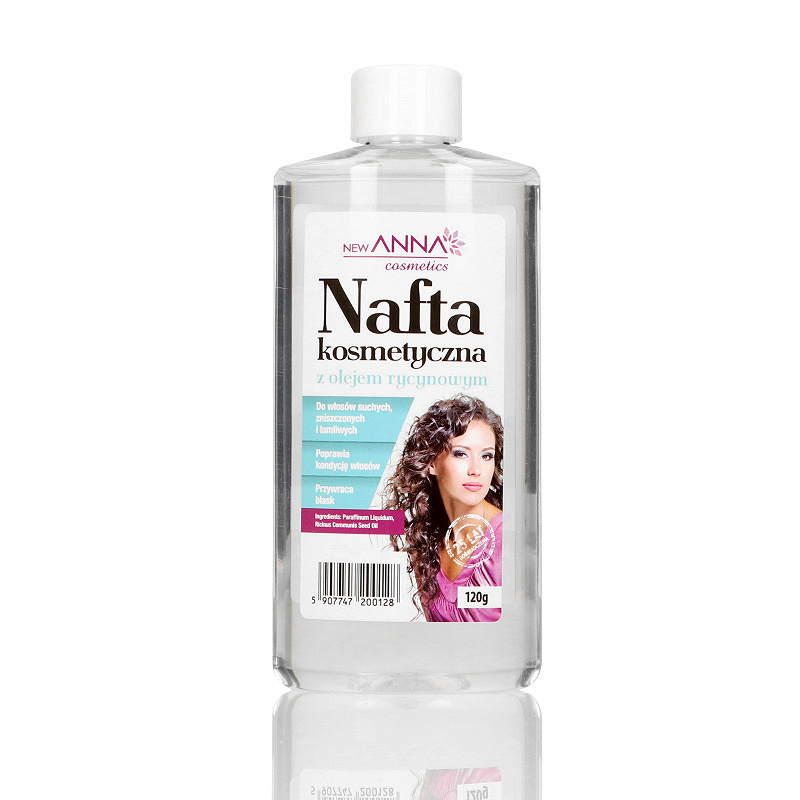 Nafta kosmetyczna, płyn poprawiający kondycję włosów, butelka 160 ml