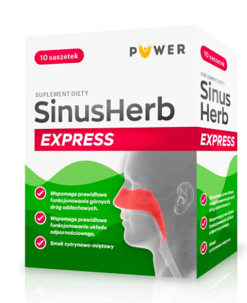 Puwer SinusHerb Express, 10 saszetek KRÓTKA DATA 31.08.2026