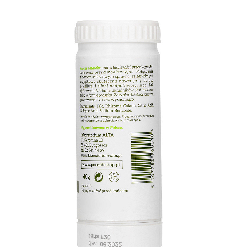 Alta , zasypka przeciw poceniu stóp, 40 g