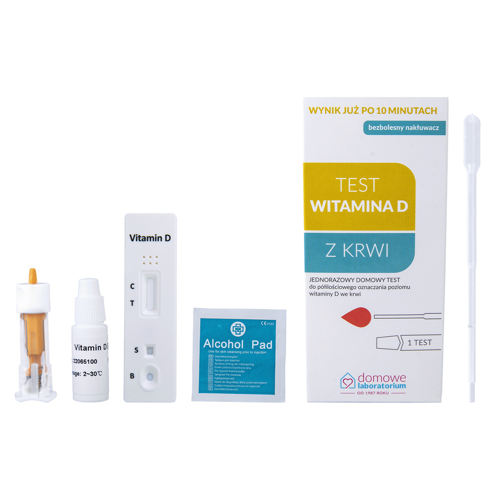 Test Witamina D, test do oznaczania poziomu witaminy D, 1 szt.
