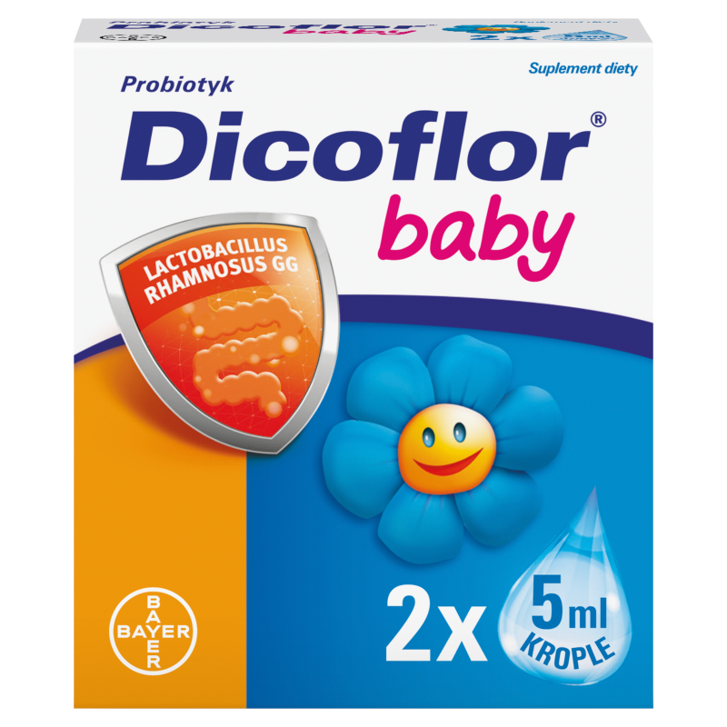 Dicoflor Baby, krople, 2 x 5 ml