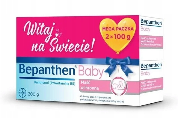 Bepanthen Baby maść ochronna, zestaw, 100 g + 100 g