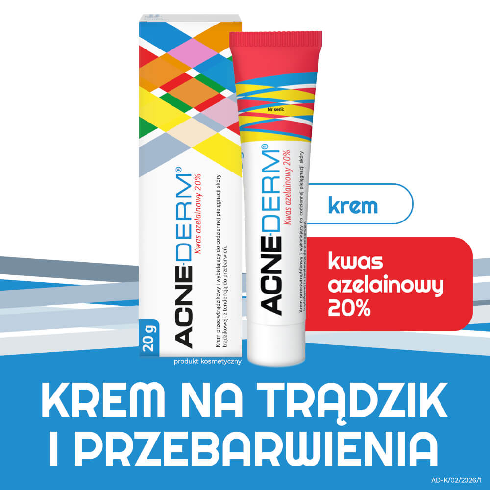Acne-Derm 20%, krem przeciwtrądzikowy i rozjaśniający, 20 g