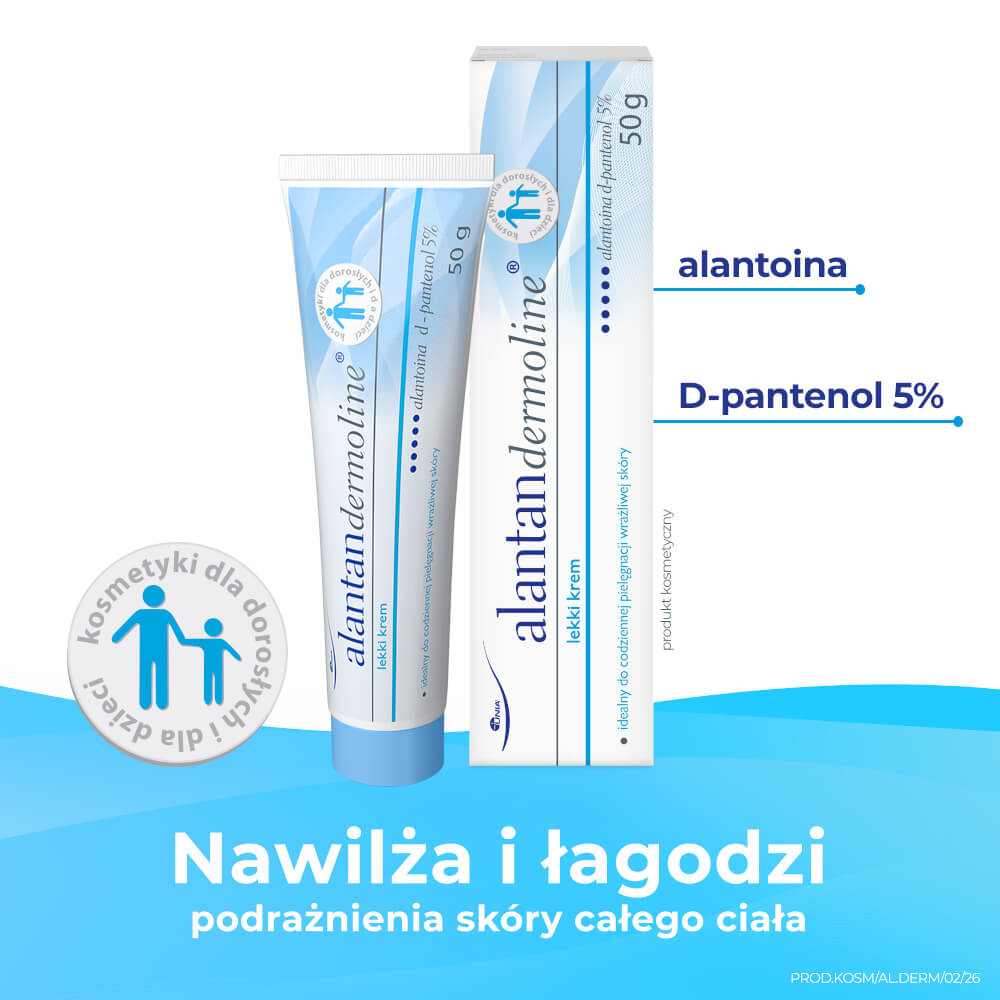 Alantandermoline, lekki krem do pielęgnacji skóry dzieci, niemowląt i dorosłych, 50 g