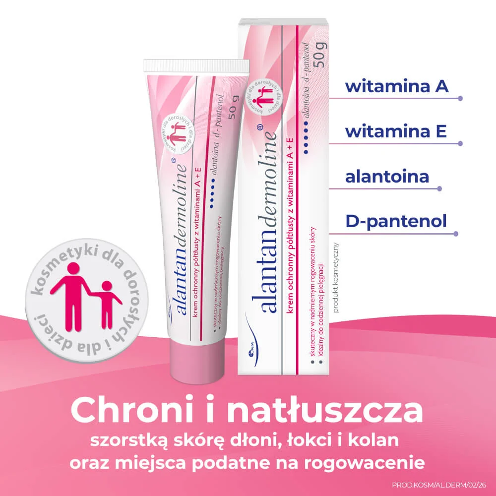 Alantandermoline, krem ochronny półtłusty z witaminami A + E do pielęgnacji skóry, tuba 50 g