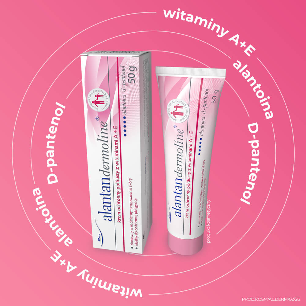 Alantandermoline, krem ochronny półtłusty z witaminami A + E do pielęgnacji skóry, tuba 50 g