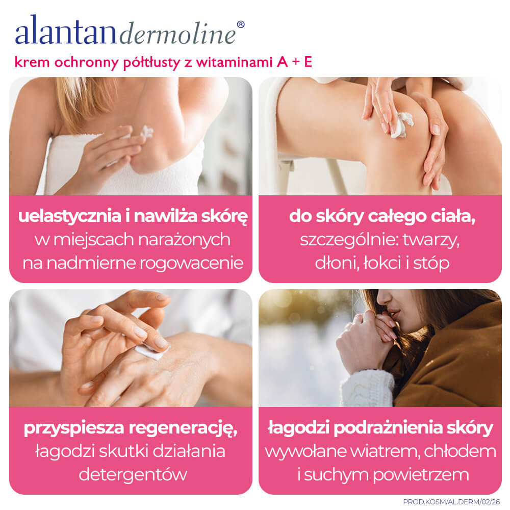 Alantandermoline, krem ochronny półtłusty z witaminami A + E do pielęgnacji skóry, tuba 50 g