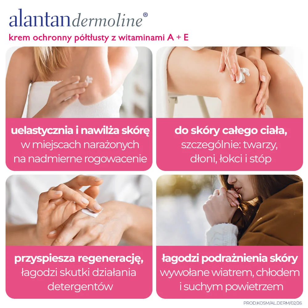 Alantandermoline, krem ochronny półtłusty z witaminami A + E do pielęgnacji skóry, tuba 50 g
