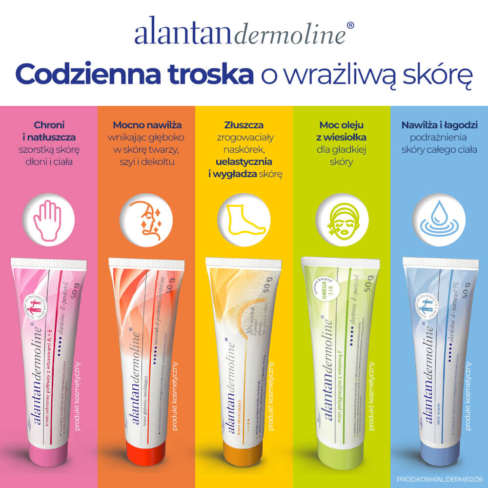 Alantandermoline, krem ochronny półtłusty z witaminami A + E do pielęgnacji skóry, tuba 50 g