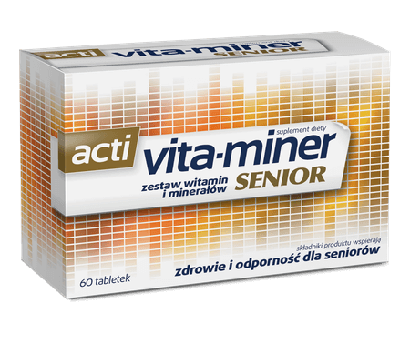Acti Vita-miner Senior, drażetki dla seniorów, 60 szt.