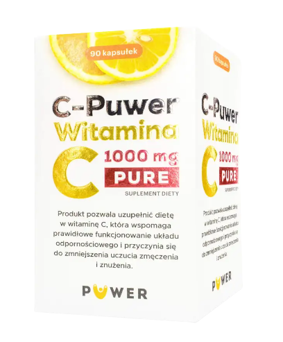 C-Puwer Witamina C 1000 PURE, kapsułki z witaminą C, 90 szt.