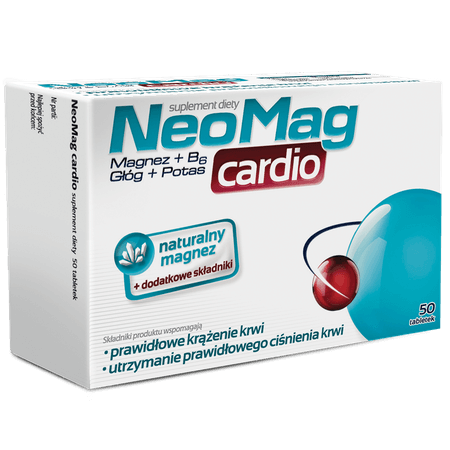 NeoMag cardio, tabletki ze składnikami wspierającymi prawidłowe krążenie krwi, 50 szt.
