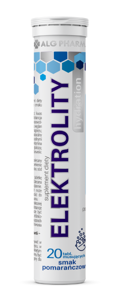 ALG Pharma Elektrolity Hydration, smak pomarańczowy, 20 tabletek musujących