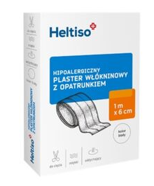 Heltiso, plaster włókninowy z opatrunkiem, 1m x 6cm, 1 szt.