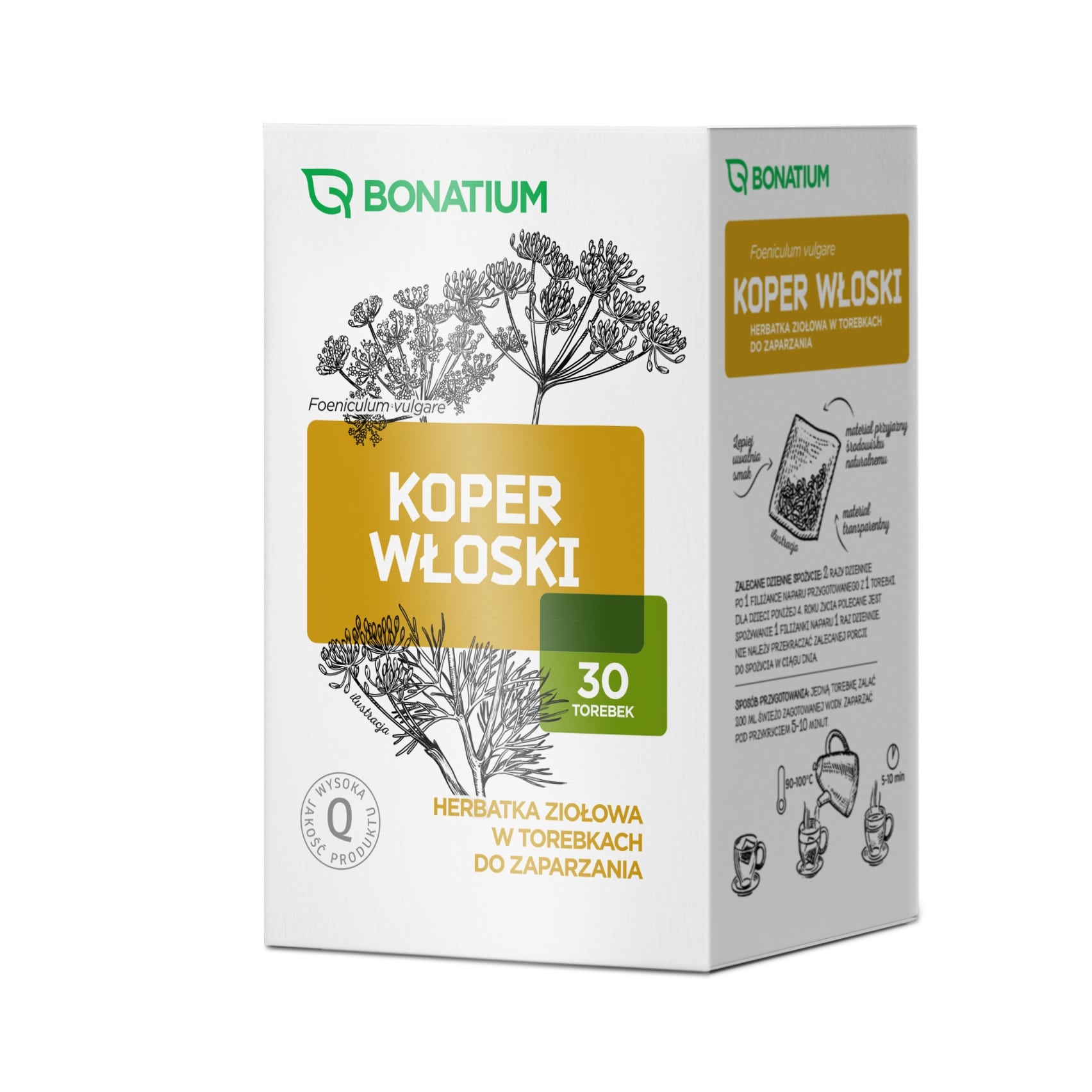 Bonatium Koper włoski, herbatka ziołowa do zaparzania, 30 szt. po 2 g