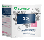 Bonatium Sen herbatka ziołowa ze składnikami wspomagającymi działanie relaksujące i wspierające fizjologiczny proces zasypiania, 20 szt. po 1,2 g