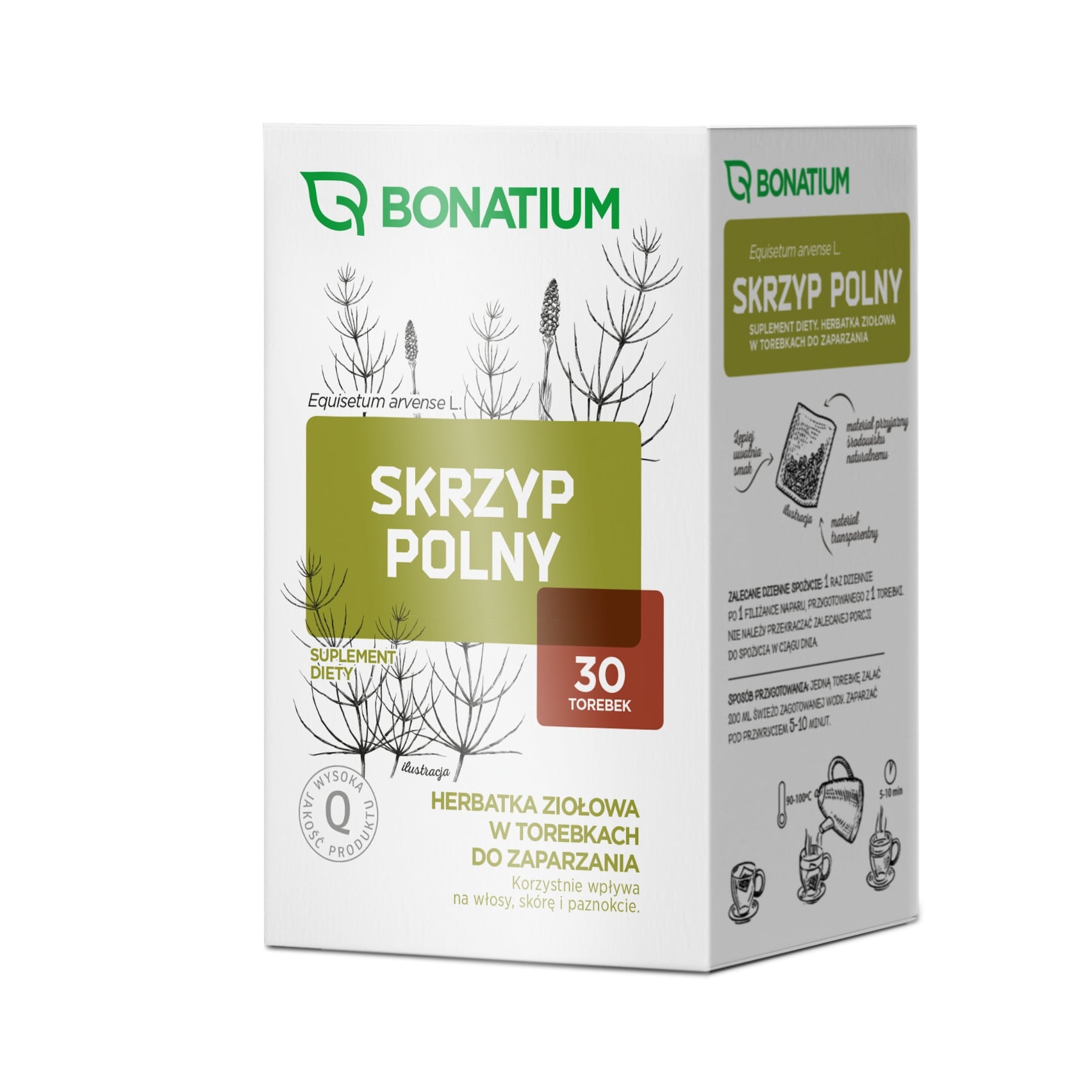 Bonatium Skrzyp polny herbatka ziołowa ze składnikami wspomagającymi zdrowy wygląd skóry, włosów i paznokci, 30 szt.