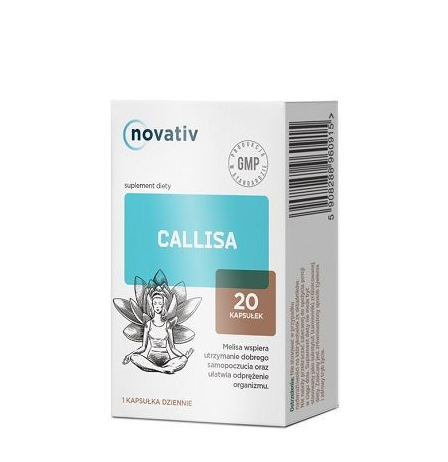 Novativ Callisa, kapsułki ze składnikami wspierającymi dobre samopoczucie, 20 szt.