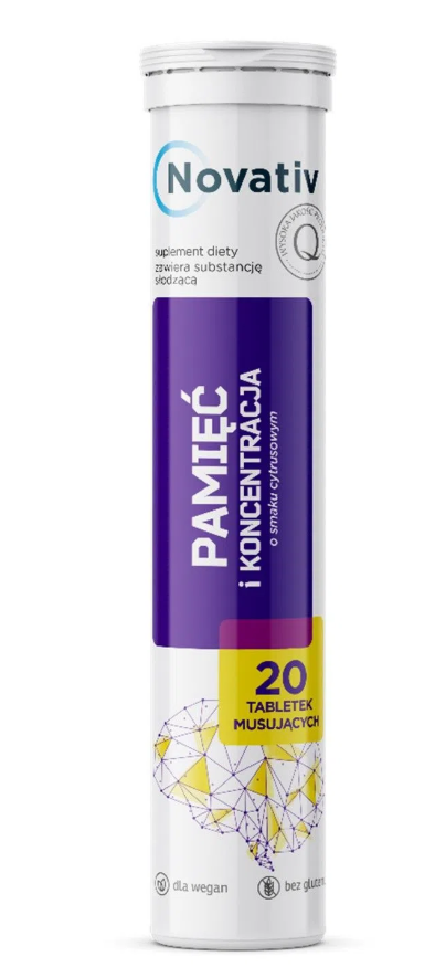 Novativ Pamięć I Koncentracja 20 tabletek musujących
