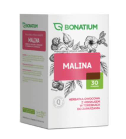 Bonatium Malina herbatka, 30 saszetek x 3 g