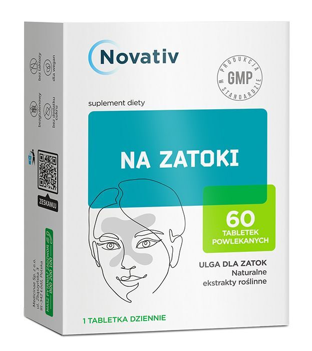 Novativ na zatoki, 60 tabletek powlekanych