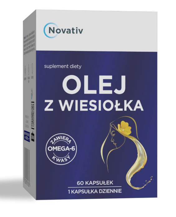 Novativ Olej Z Wiesiołka, 60 kapsułek
