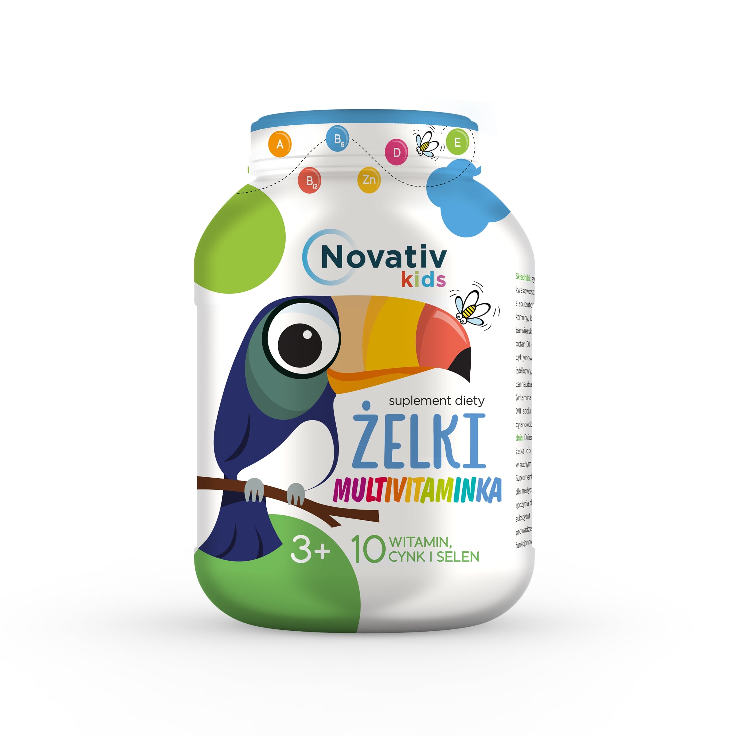 Novativ Kids, żelki multivitaminka, 150 g KRÓTKA DATA 30.09.2025