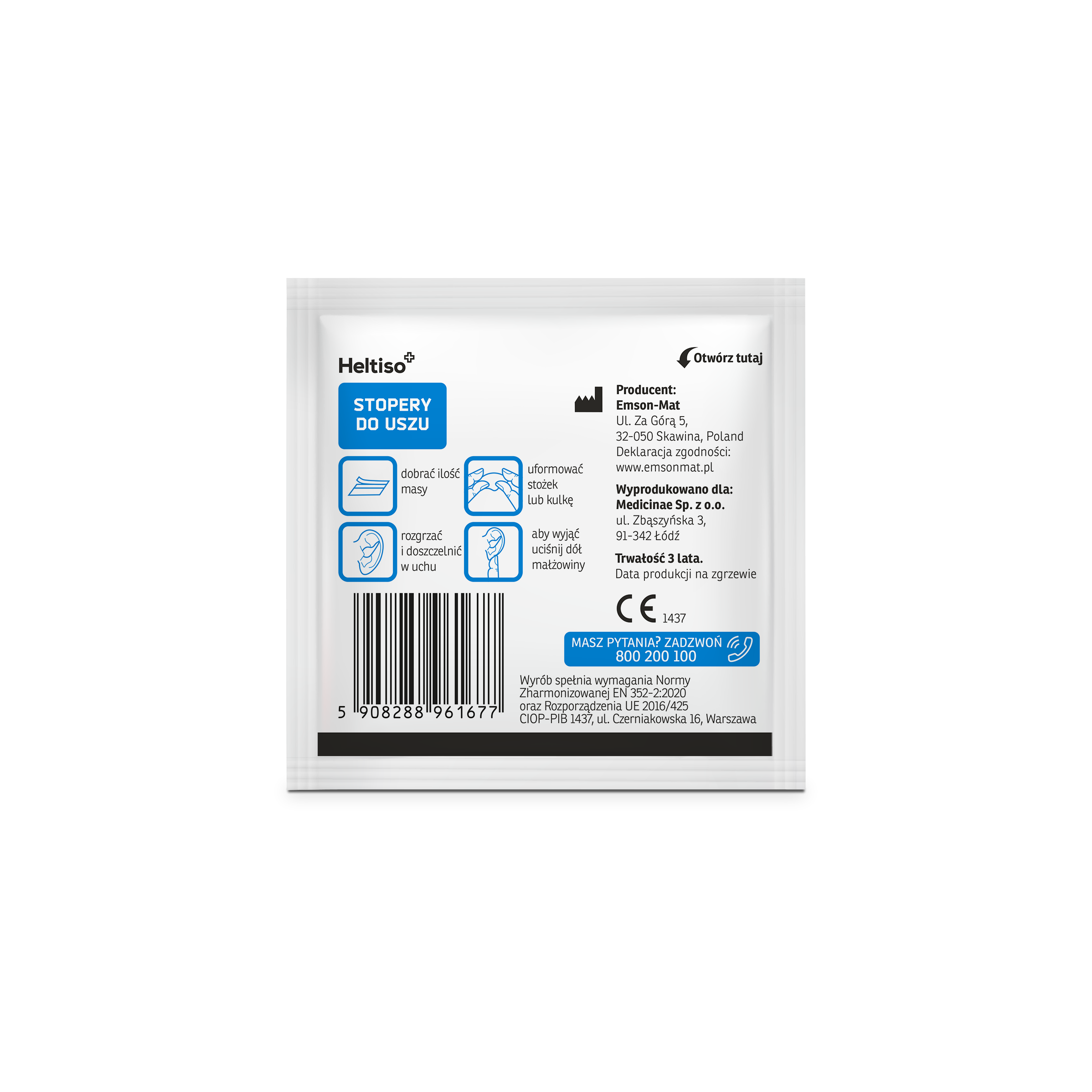 Heltiso, stopery do uszu, 1 para