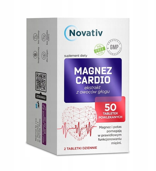 Novativ Magnez Cardio, 50 tabletek