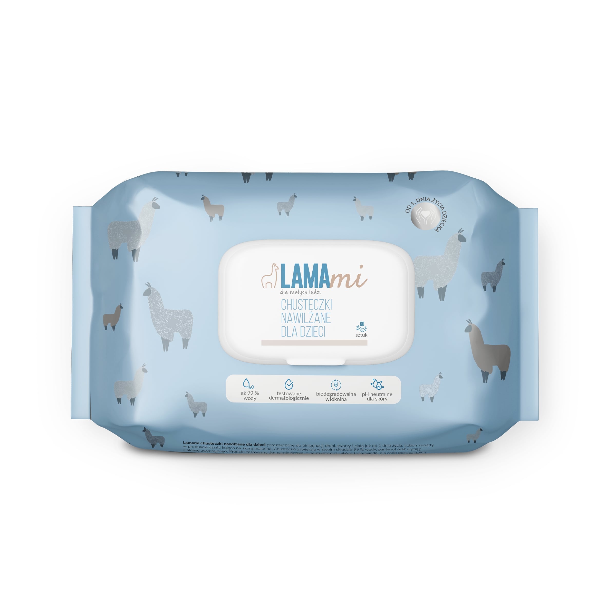 Lamami chusteczki nawilżane dla dzieci, 60 szt. 