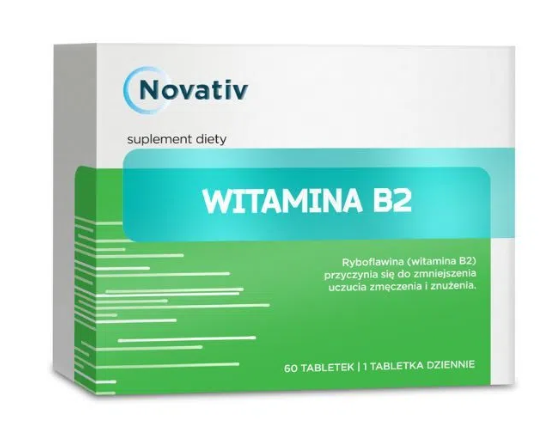 Novativ Witamina B2, 60 tabletek KRÓTKA DATA 03.07.2025