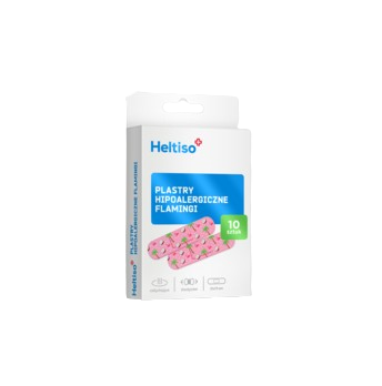Heltiso, plastry hipoalergiczne, flamingi, 10 szt.