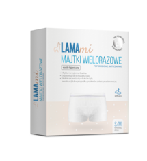 LAMAmi Majtki poporodowe wielorazowe, siateczkowe, S/M, 2 szt.