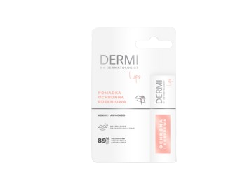 Dermi Lips , pomadka ochronna rdzeniowa, kokos i awokado, 4,4g